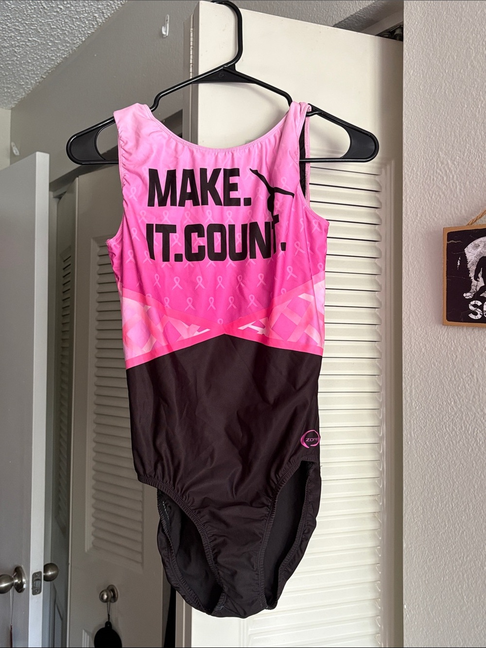 MAKE. IT. COUNT. Pink & Black Athletic Leotard